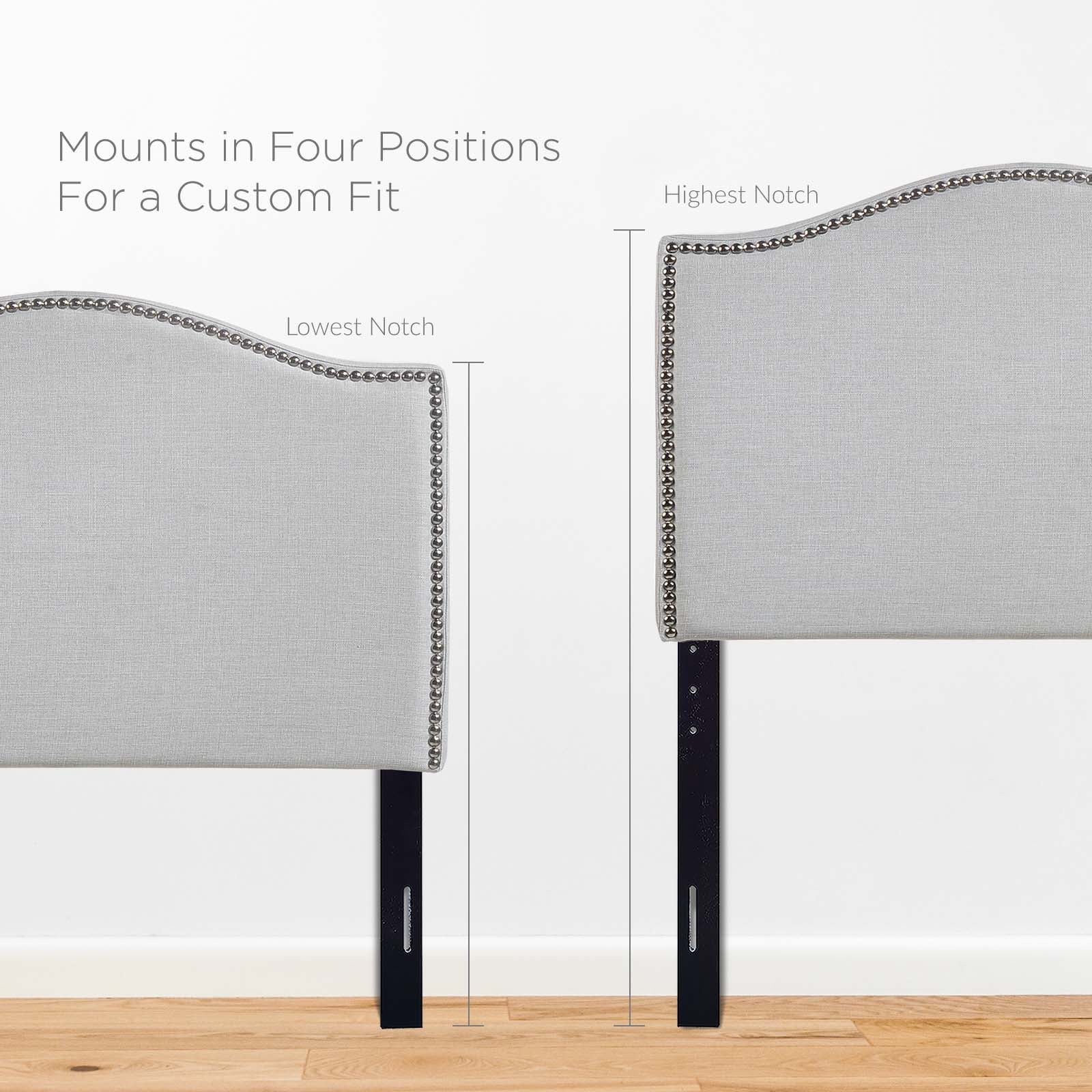 Modway Curl Twin Nailhead Upholstered Headboard, Multiple Colors