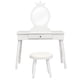 thumbnail image 1 of Set de Mesa y Silla Tocador Costway para Niños con Espejo y Cajones Blanco 70 x 34 x 100 cm, 1 of 10