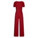 thumbnail image 4 of Puntoco Conjunto de dos piezas para mujer, de verano, manga corta, cuello redondo, pantalones largos, cómodo Puntoco Puntoco-115, 4 of 5