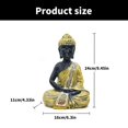 thumbnail image 5 of Meditating Gold Buddhas Statue Figurine Ornament Decors for Spiritual Friend, 5 of 7