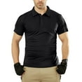 thumbnail image 2 of Mens Quick Dry Tactical Shirts Turndown Collar Short Sleeve Tops Stretch Comfy Summer Outdoor Fishing Shirts, 2 of 8