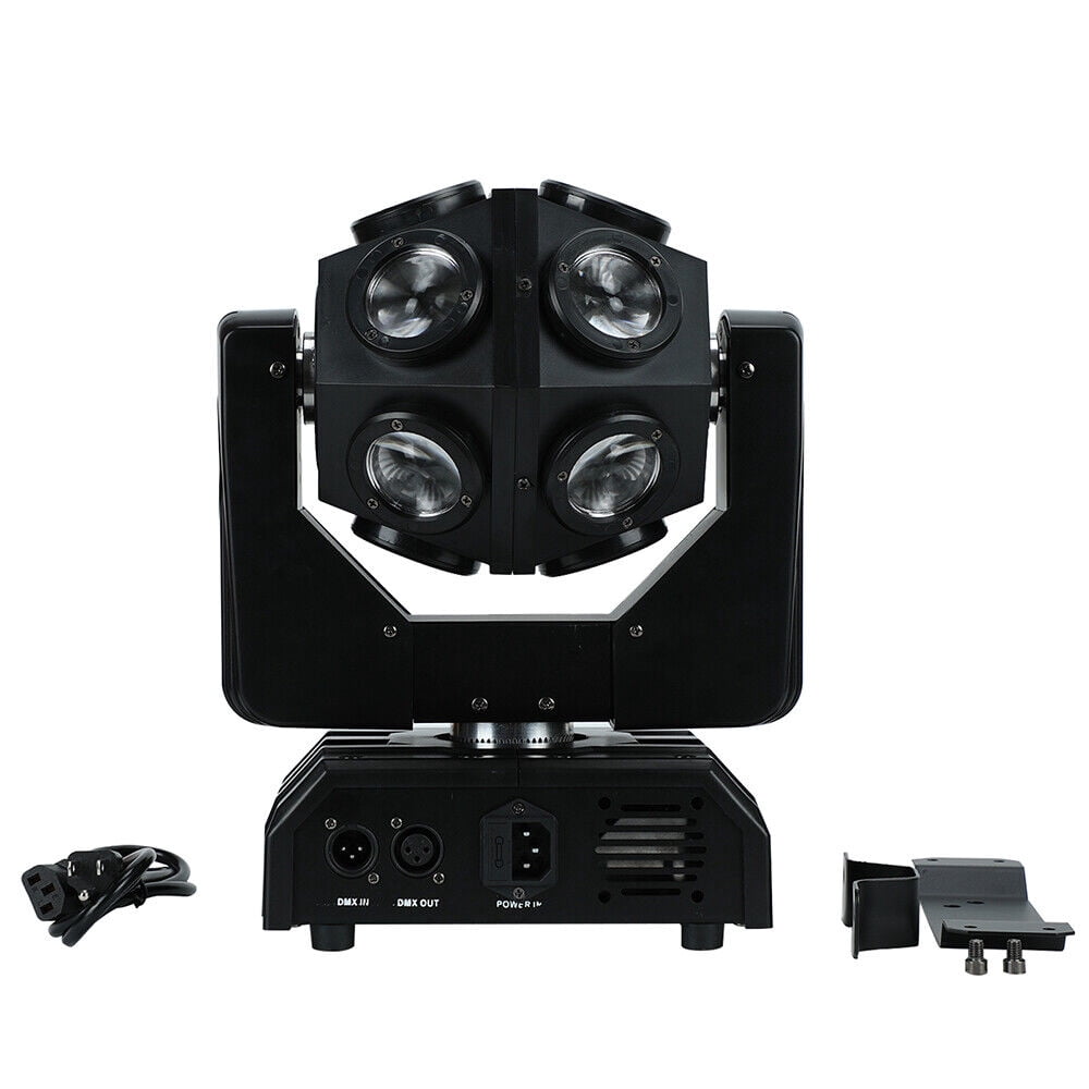 Miumaeov 12x12W RGBW 4IN1 DMX LED Beam Moving Head Lighting Lamp DJ Stage Effect Light for KTV Disco Party Wedding