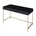 thumbnail image 4 of Simple Relax Rectangular Writing Desk with 2 Drawers in Black and Gold, 4 of 5