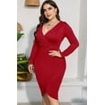 thumbnail image 4 of Plus Size Tulip Hem Long Sleeve Dress, 4 of 12