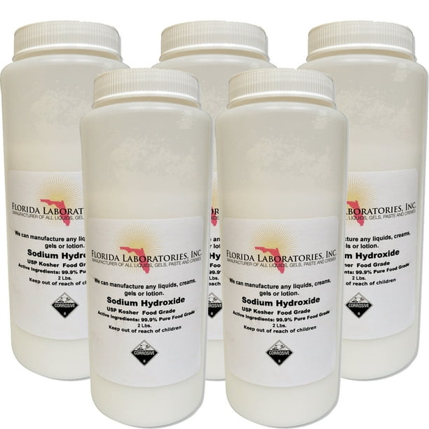 Sodium Hydroxide, 10Lbs (Pounds), Beads, 99.9 Pure Food Grade, Caustic