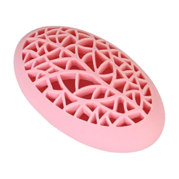 Cepillo de maquillaje de silicona para escritorio, contenedor de soporte de exhibición de lápiz para lápiz delineador de ojos, herramienta de costura, Rosado