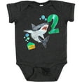 thumbnail image 3 of Inktastic Second Birthday Shark with Cake Boys or Girls Baby Bodysuit, 3 of 5