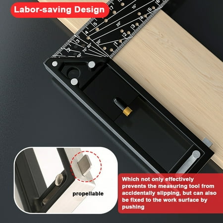Right Angle Ruler,90 Carbon Steel Lines And Alloy And Alloy Handle ...