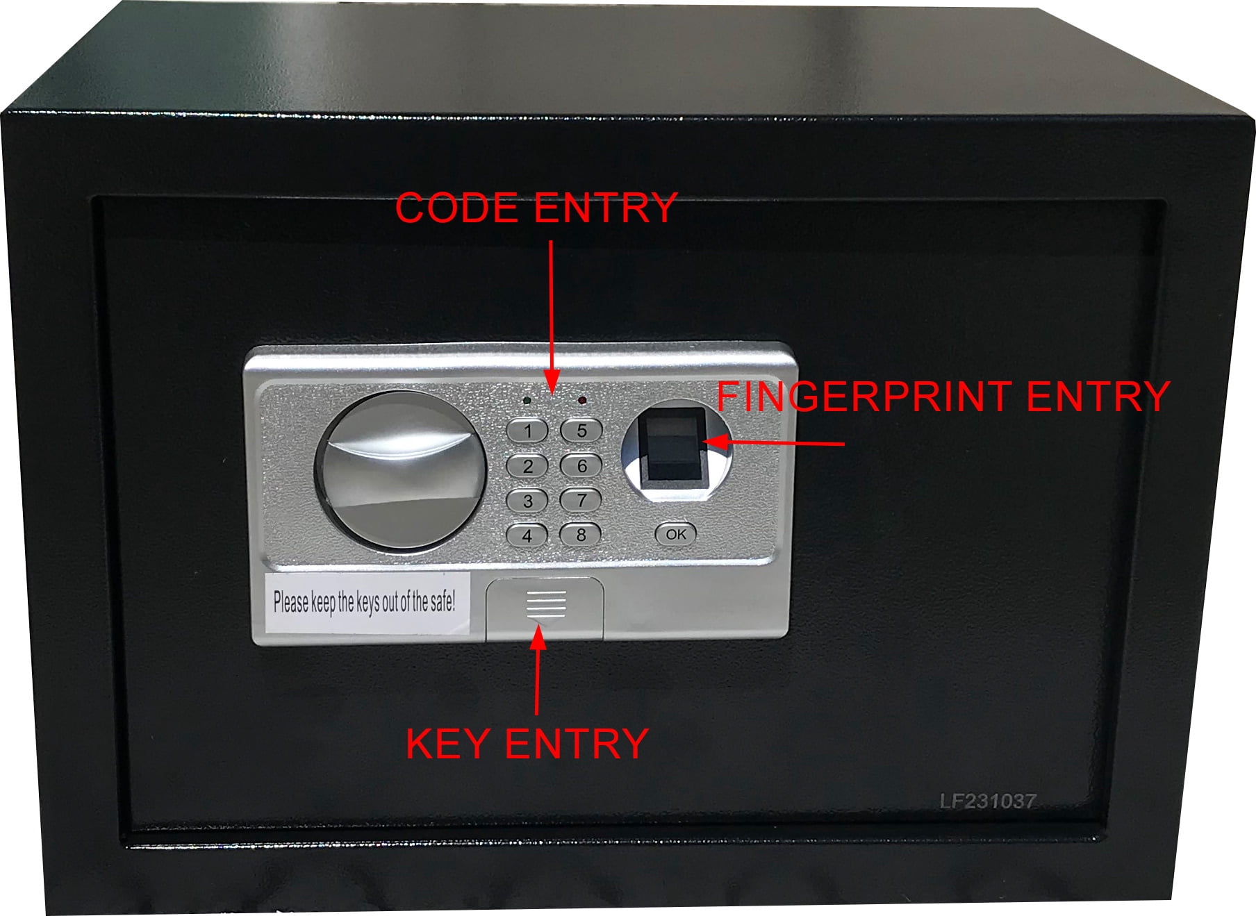 AbleHome Biometric Fingerprint Electronic Digital Safe Box for Cash Jewelry Gun and More