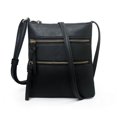 thumbnail image 2 of Bolso de hombro para mujer, informal, multifuncional, con bolsillo y doble cremallera, vertical, tipo bandolera, 2 of 6