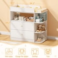 thumbnail image 2 of Linor Baby Changing Table Dresser with 2 Drawers, 4 Open Shelves, Anti-tip, and Storage Shelves, Sturdy, Easy-clean, White, 2 of 8