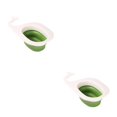 thumbnail image 4 of Inteprter Colador de cocina para colgar en el fregadero, escurridor de verduras, multifuncional, reutilizable, almacenamiento de filtro de Verde blanco 2piezas, 4 of 6
