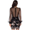 thumbnail image 1 of Vestido de tubo ce?ido al cuerpo con lentejuelas de malla para mujer Cóctel de fiesta de noche con cuello en V para mujer LingWen 8390606467690, 1 of 1