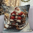 thumbnail image 5 of Christmas Pillow Cover 18x18in – Holiday Linen Throw Pillow Case for Sofa, Bed, Home Décor, Washable Polyester Cushion Cover, Festive Gift, 5 of 5