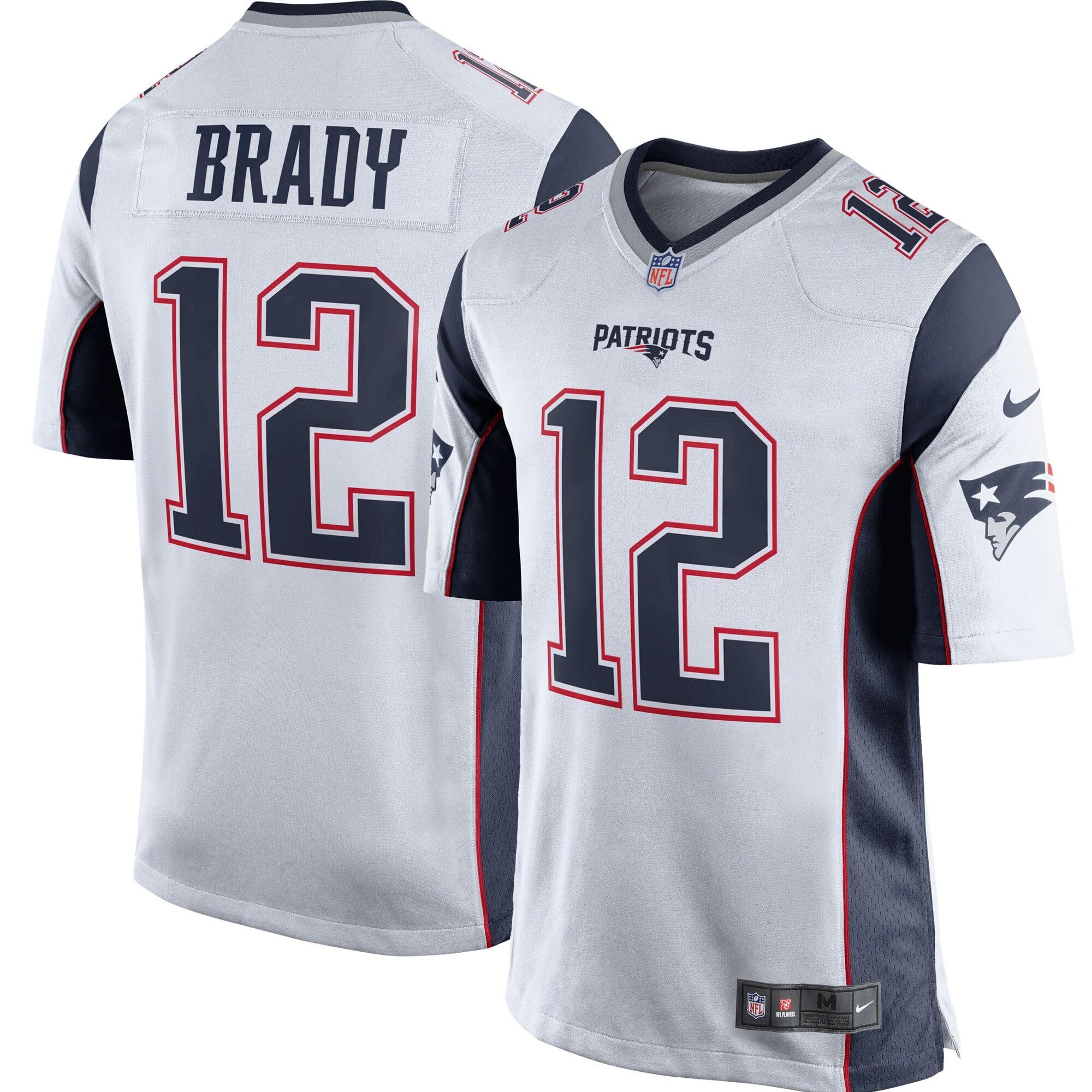 Tom Brady New England Patriots Nike Game Jersey - White/Navy Blue - Walmart.com