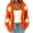 #01Orange, variant on Womens Solid Color Knitted Cardigan Open Front Long Sleeve Oversized Sweater with 3D Flower Decor Vintage Casual Layering Jacket Orange XL