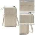 Vegan Leather Womens Crossbody Cell Phone Purse Holder Wallet,Beige