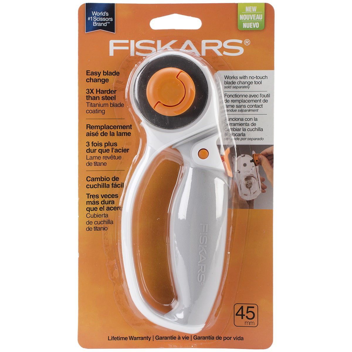 Fiskars Titanium Comfort Stick Rotary Cutter 45mm by Fiskars
