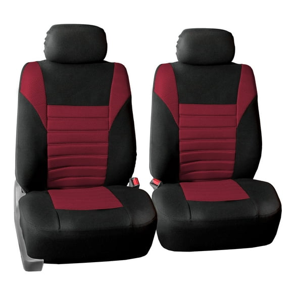Air Mesh Car Seat Covers For Auto Car SUV Van Front Bucket Seat Pair Burgundy