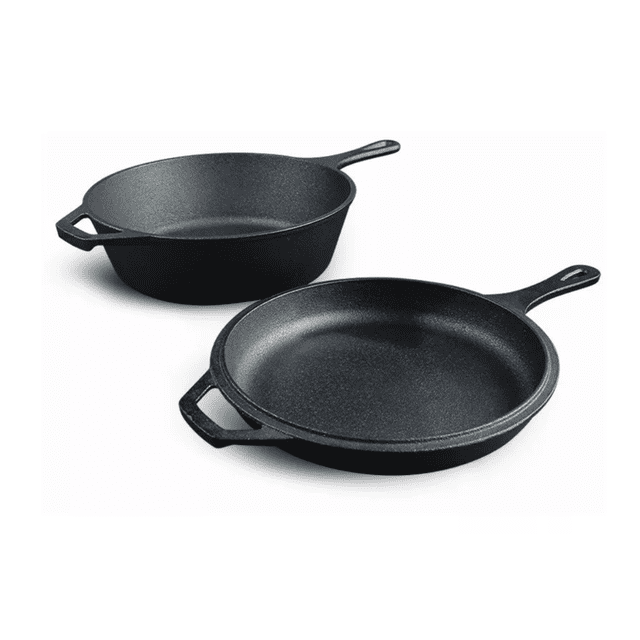 Sartenes De Hierro Fundido, Cast Iron 2-in-1 Combo Negro