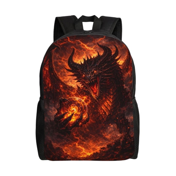 Dragon Backpack Full Front Print Travel Laptop Bag for Men and Women