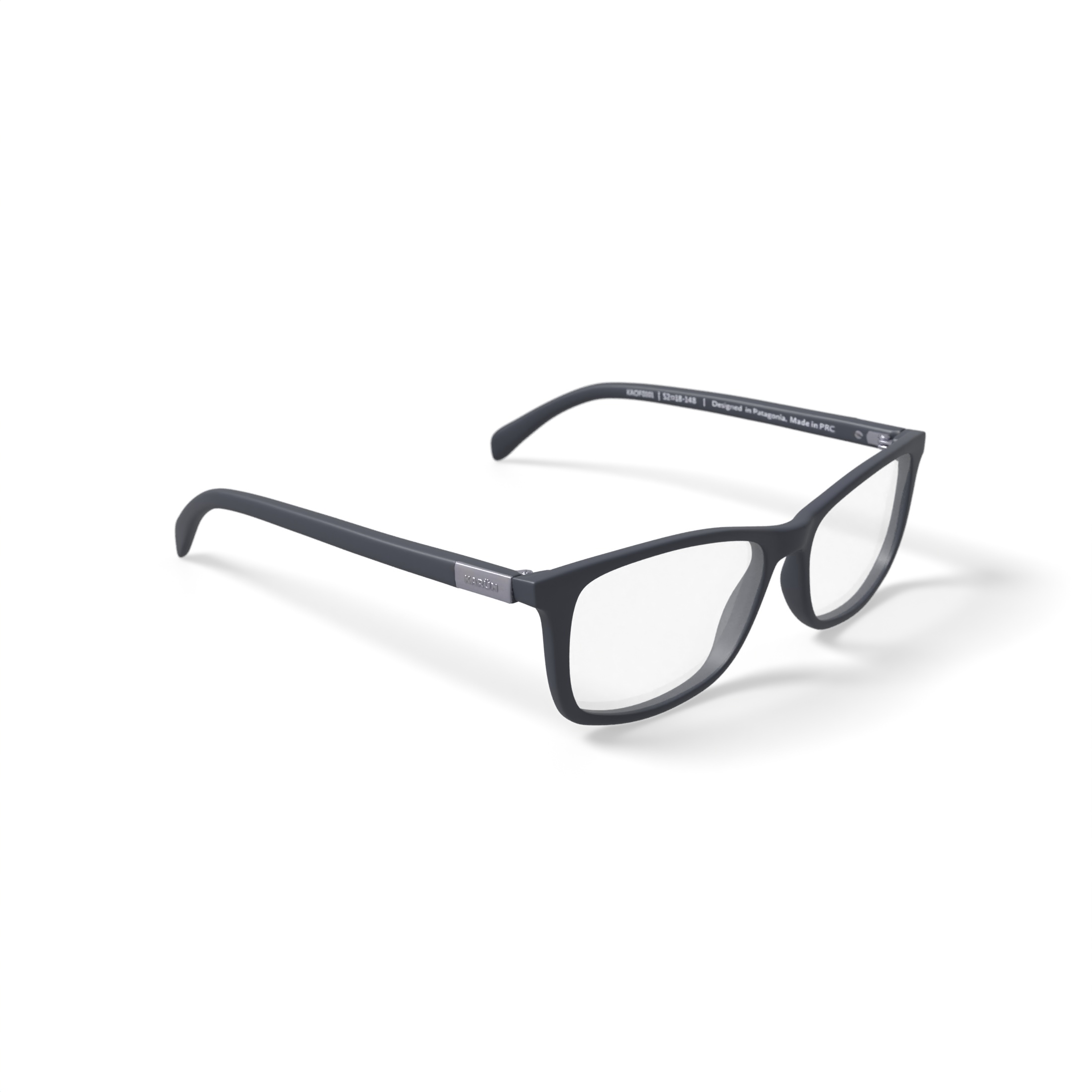 Karun Men's Corcovado Rectangular Prescription Eyeglasses with Case, Black