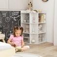 thumbnail image 2 of Costway 3-Tier Kids Corner Toy Storage Organizer with USB Ports and Outlets 9 Cubbies White, 2 of 9