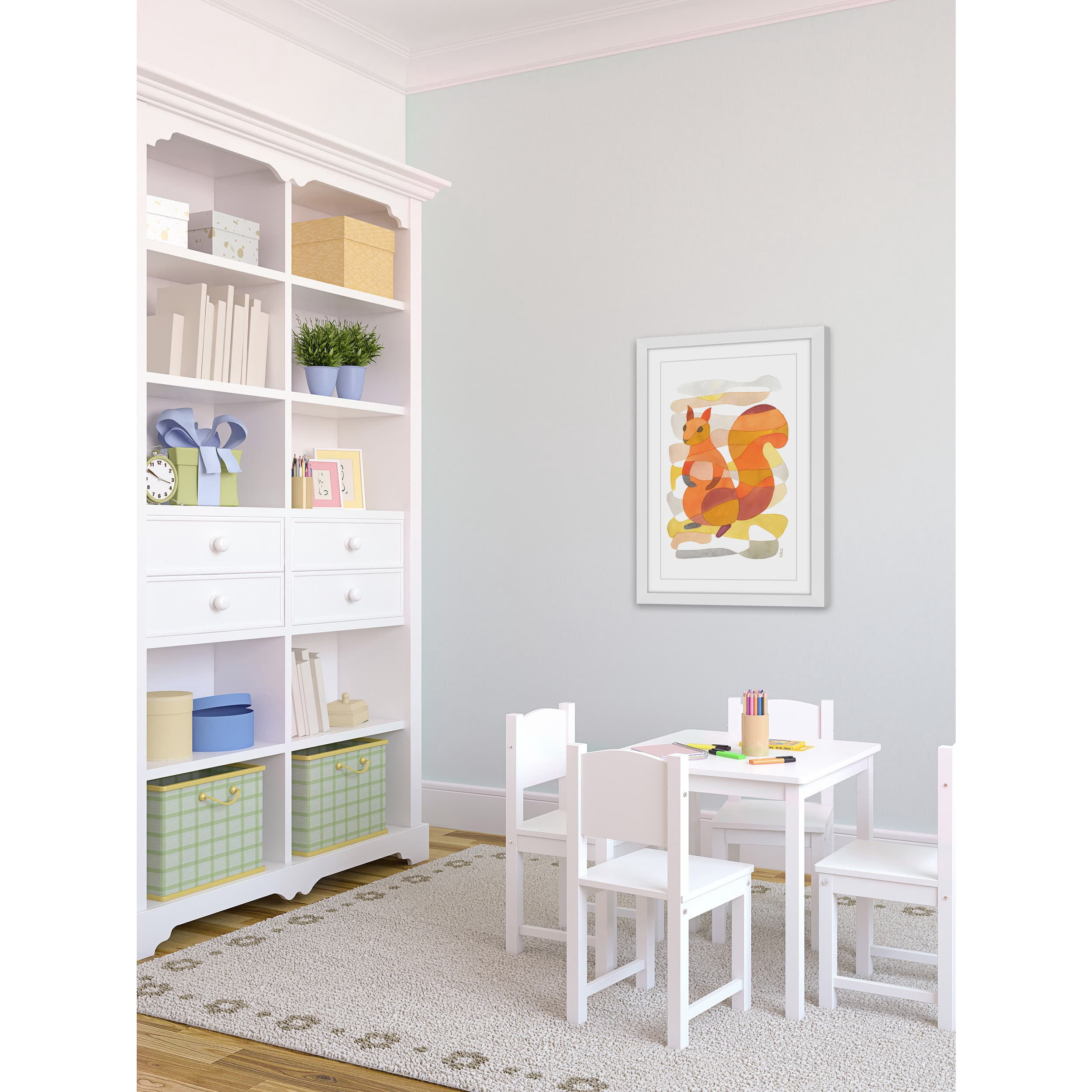 Marmont Hill - "Squirrel" by Yolanta Gawlik Framed Painting Print