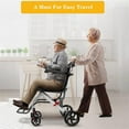 thumbnail image 6 of Ultralight Transport Wheelchair, Folding Portable Boarding Travelling Wheelchair with Hand Brake, Wheelchairs for Adults,Folding Wheelchairs， Trolleys for Elderly Aircraft Travel, 6 of 7