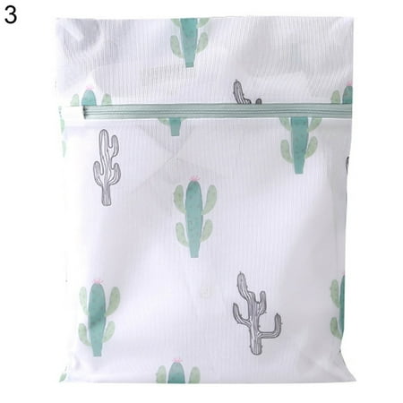 

NLAGER Laundry Bag Laundry Bag Plant Print Zipper Design Anti-Deform Strong Construction Anti-scratch Bra Laundry Pouch for Home