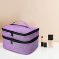 thumbnail image 5 of Double Layer Nail Polish Organizer Case, Nail Bag Holds Nail Lamp, Hard Partition & Detachable Shoulder Strap, Handbag Easy to Carry-Nail Polish Travel Case, 5 of 9
