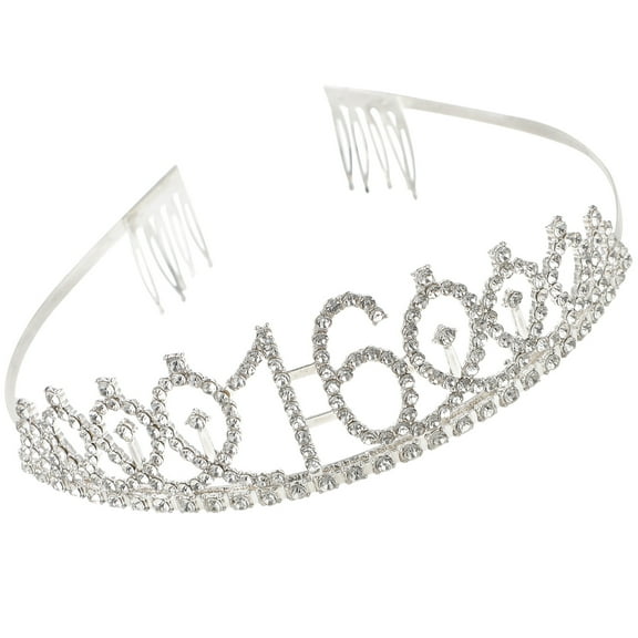 HONITANO Princess Tiaras Headband 1Pcs Rhinestone Crystal Crown For 16th Birthday Celebration