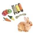 thumbnail image 6 of 9Pcs Bunny Rabbit Chew Toys Tree Branch Corn Carrot Supplies, 6 of 8