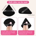 thumbnail image 2 of 8 PCS Powder Puffs, Pure Cotton Soft Triangle Wedge Makeup Powder Puff for Loose Powder Mineral Powder Body Powder Cotton Velour Cosmetic Foundation Sponge Makeup Tool (Black), 2 of 5