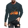 thumbnail image 1 of Blusas y camisas de manga larga y cuello redondo para hombre, estilo casual, estampado, cuello redondo, camiseta larga, manga corta, licra., 1 of 2