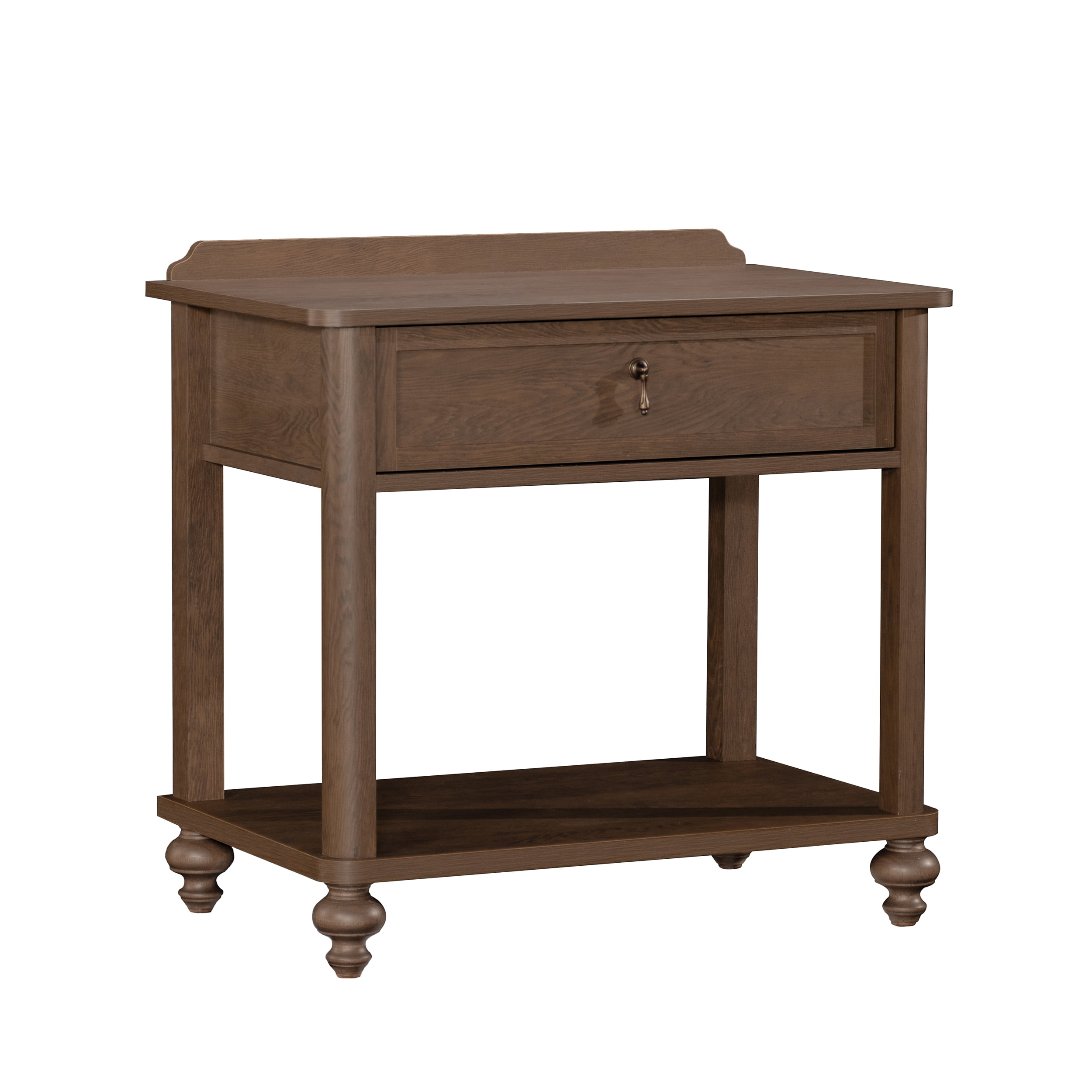My Texas House Hartwell 1 Drawer Nightstand with USB, Heritage Oak Finish