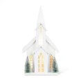 thumbnail image 3 of Unbranded Snowy Church With Led Lights Decoration, 3 of 3