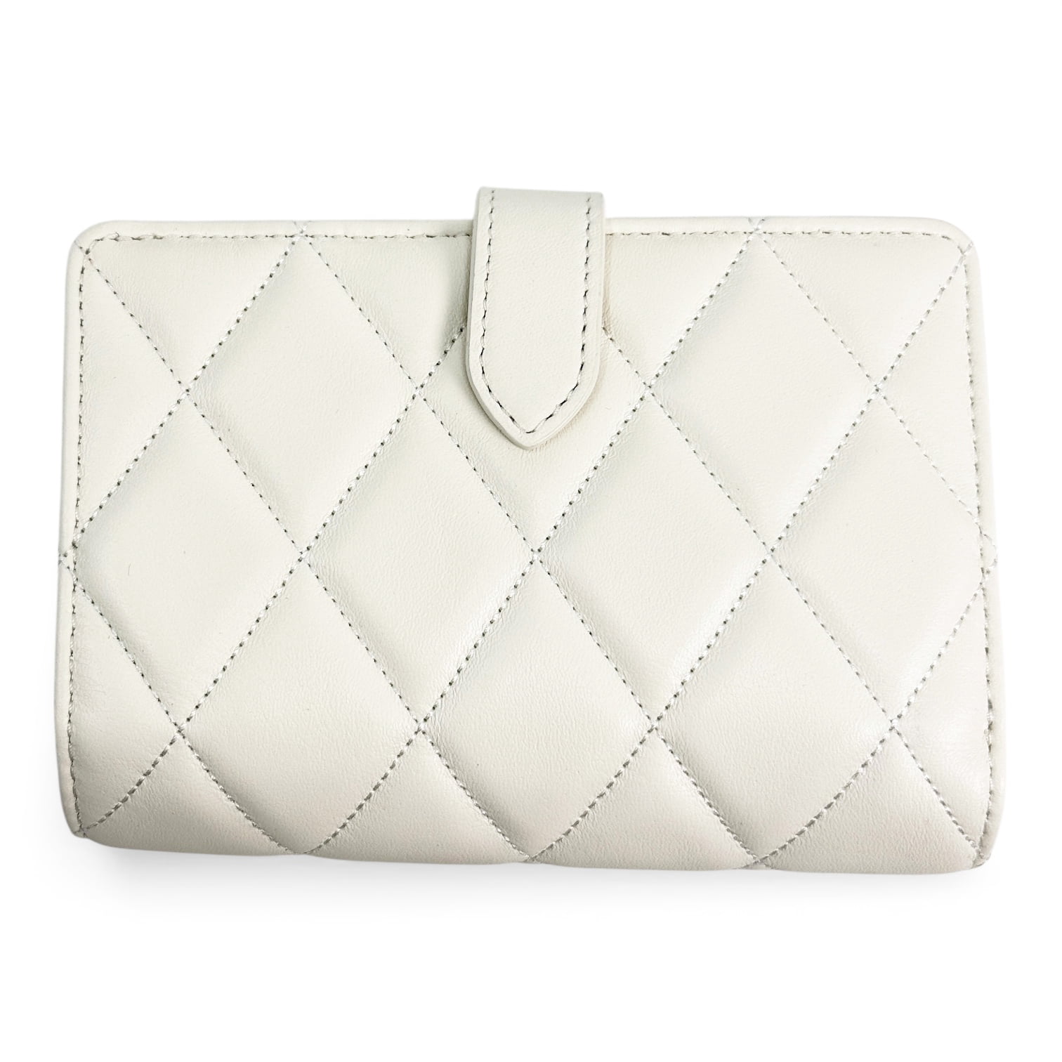 Kate Spade New York Women's Medium Bifold Quilted Leather Wallet (Meringue)