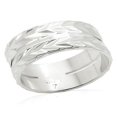 thumbnail image 1 of Unisex Imitation Rhodium Brass Ring with No Stone in No Stone - Size 7, 1 of 1