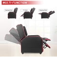 thumbnail image 2 of PUKAMI Gaming Recliner Chair for Adults 400lbs Racing Style Sofa Big and Tall PU Leather Recliner Seating Modern Ergonomic Lounge Recliner Chair Comfortable Home Movie Theater for Living Room, 2 of 7