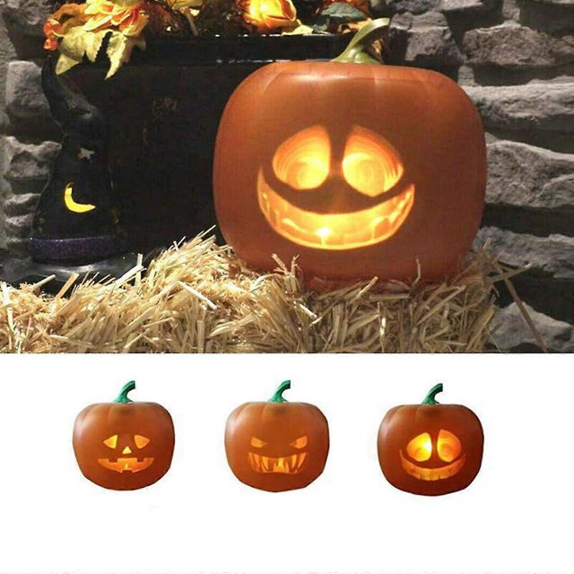 Gemmy Halloween Lightshow Projection Pumpkin Musical LED Light Set, 8-Lights 26s