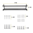 thumbnail image 4 of Wall Mounted Spice Bottle Storage Rack Set Punch Free Metal Seasoning Holder for Home Kitchen Salt Sugar Pepper Jar, 4 of 9