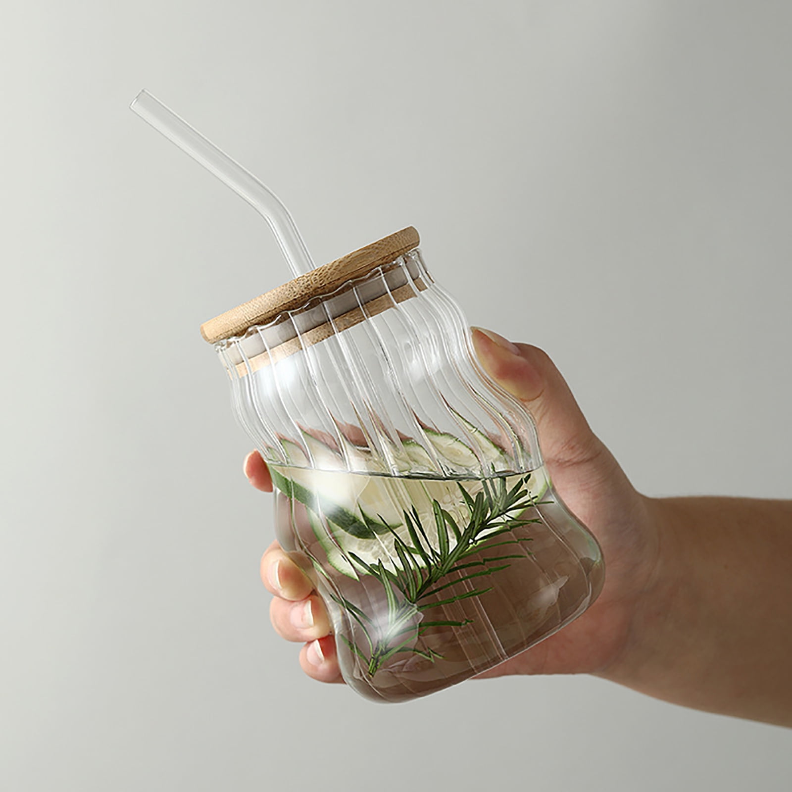 17oz Mason Jar Drinking Glasses With Bamboo Lids& Straws - Brilliant Promos  - Be Brilliant!
