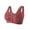 01-Wine, variant on Daisy Bras for Older Women Button Front Closure Sleep Bra Seamless No Underwire Bra Comfort Wide Back Everyday Bra