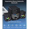 thumbnail image 2 of Bocinas Con Bluetooth Luces Led Para PC TV D222 Modelo Negro, 2 of 4