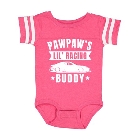 

Inktastic Pawpaw s Lil Racing Buddy with Car Silhouette Gift Baby Boy or Baby Girl Bodysuit