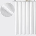 thumbnail image 2 of Thickened Jacquard Waffle Bathroom Shower Curtain, Hotel Grade Fabric Shower Curtain Set for Bathroom, Waffle Weave Shower Curtain, Machine Washable（White）, 2 of 5