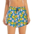 thumbnail image 2 of Balery Lovely Duck Pantalones cortos deportivos para mujer con forro y dos bolsillos, elásticos, para entrenamiento, gimnasio, yoga-XX-Large, 2 of 7