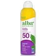 Alba Botanica Kids Sunscreen Spray SPF 50, Tropical Fruit, 5 fl oz