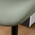 thumbnail image 3 of YOUNIKE Faux Leather Upholstered Bar stools Set of 2, Adjustable Swivel Bar Chair, Counter Height Chairs with Back and Footrest, Olive Green, 3 of 13